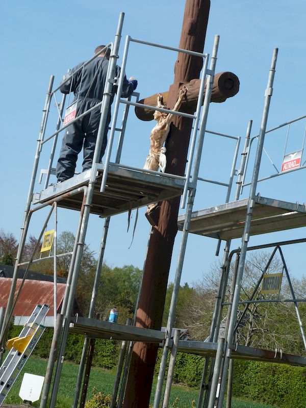 amis patrimoine eglise calleville callevillais travaux restauration calvaire